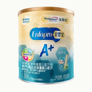 美赞臣 安婴宝早产儿配方奶粉0-12个月龄早产低出生体重特殊医学用途婴儿配方400g新旧包装随机发货